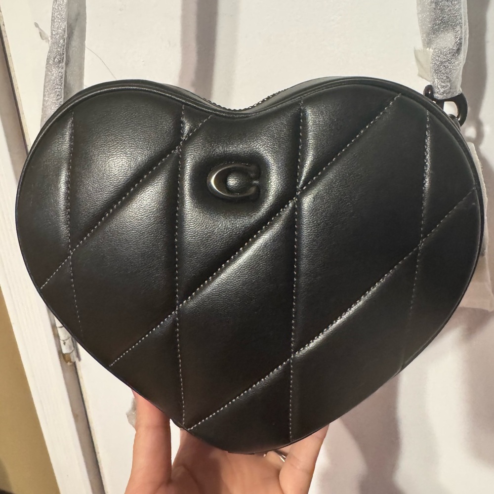 Heart Crossbody Bag With Quilting